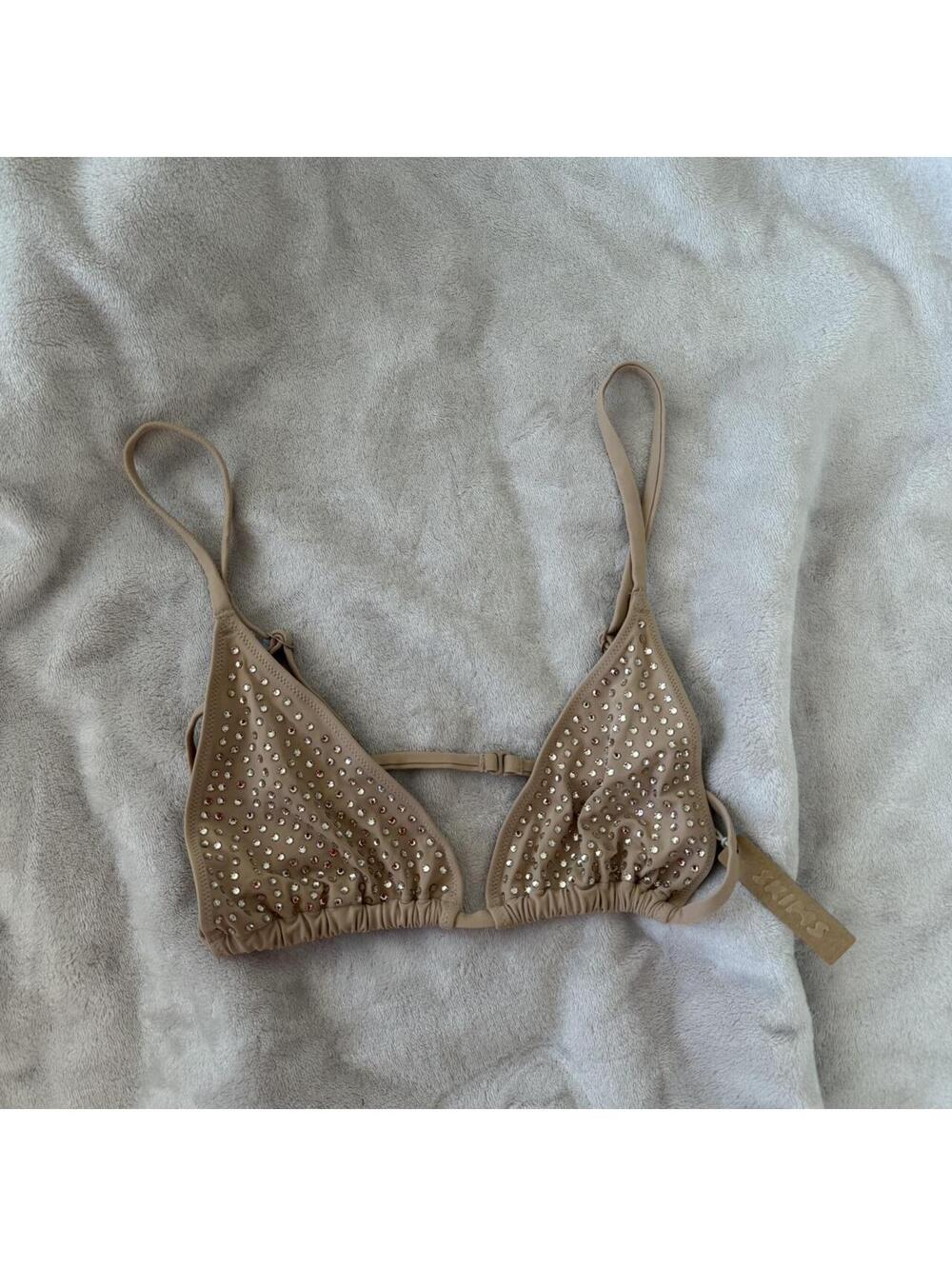 skims sparkle jersey mini triangle bralette NWT size 4XL